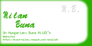 milan buna business card